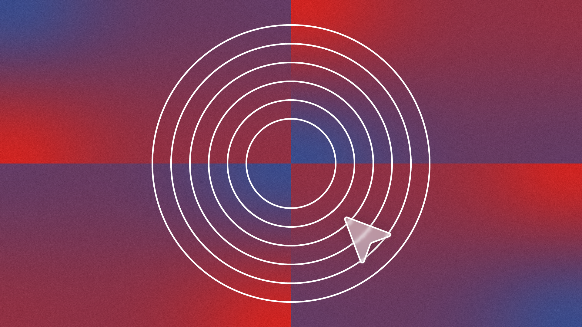 Concentric circles on top of a gradient background